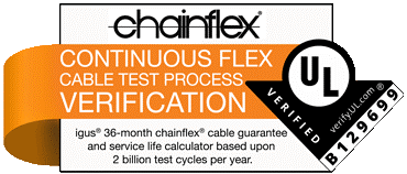 chainflex® 36-month cable guarantee logo
