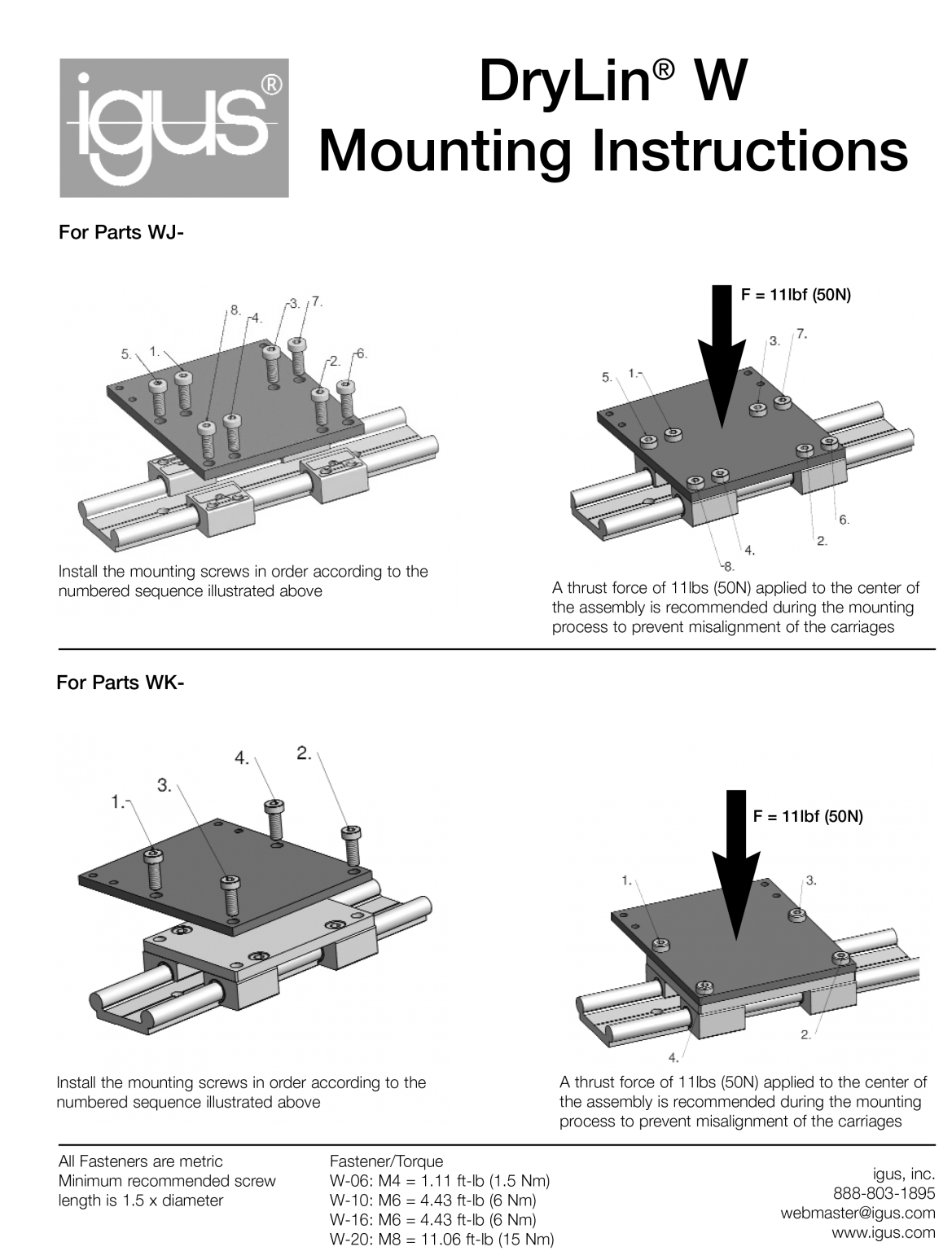 drylin® W Mounting Instructions | igus® Canada Blog & Toolbox