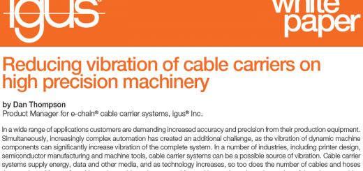 reducing vibrations of cable carriers cover