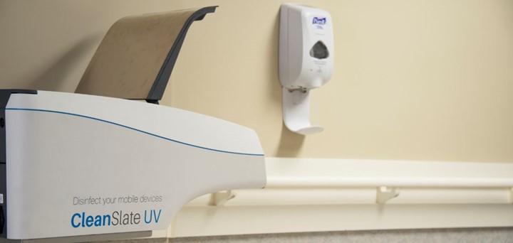 cleanslate UV disinfection device for mobile devices