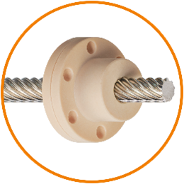 lead screw drive with lead screw and polymer nut