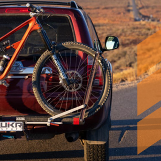 bike and bike rack on back of car