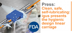 hygienic drylin carriage in washdown fda-compliant