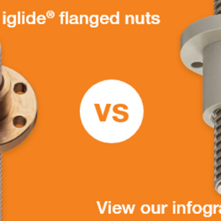 bronze vs iglide flanged nut