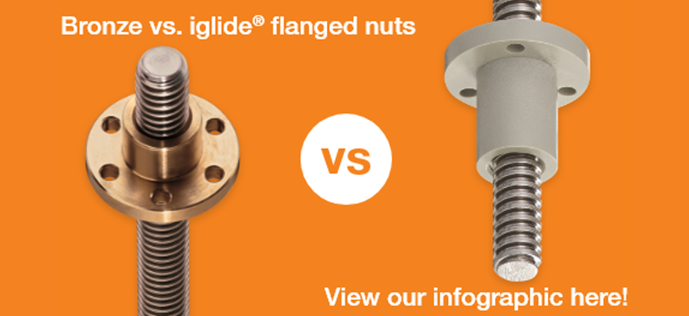 bronze vs iglide flanged nut