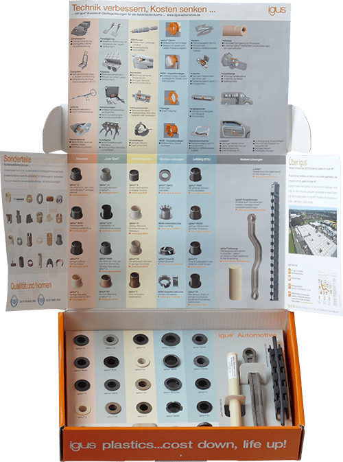 plastic bearings automotive sample box