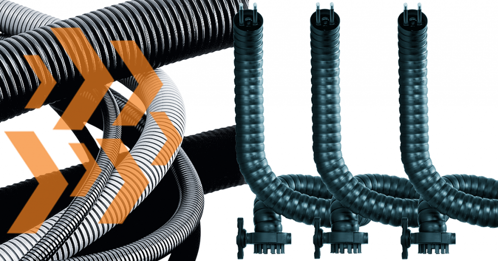 corrugated tubing vs triflex R cable carriers