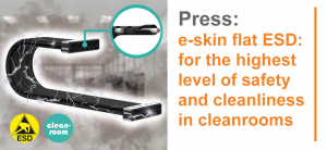 e-skin flat cleanroom energy chain system