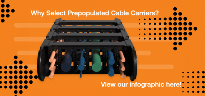 prepopulated cable carrier with cables