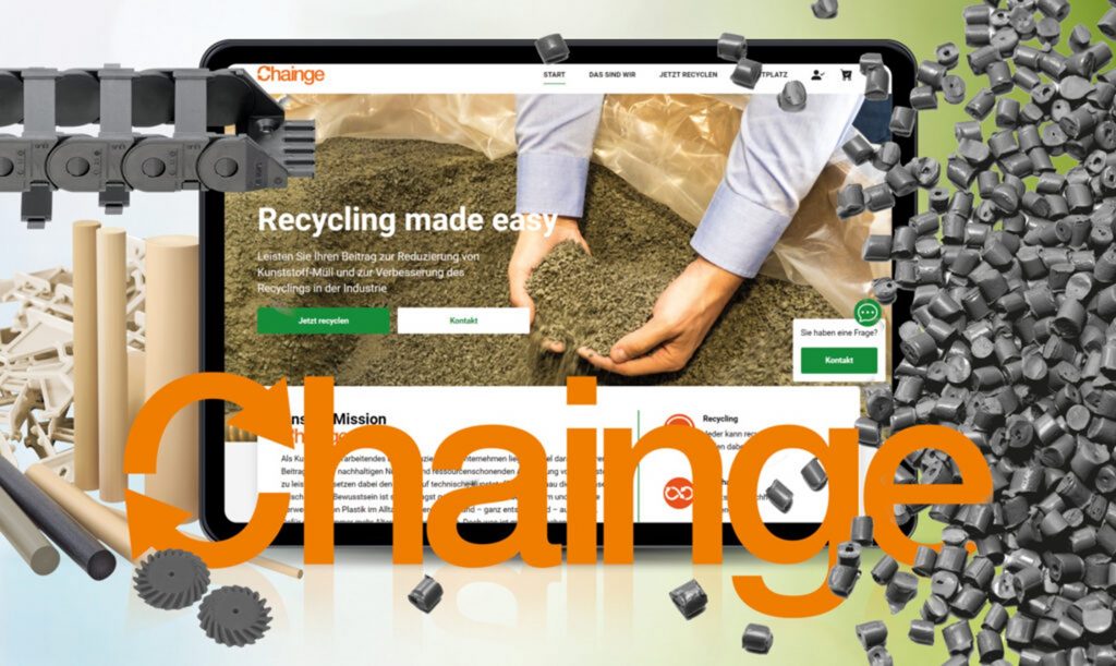 chainge recycling program with granulates from cable carriers