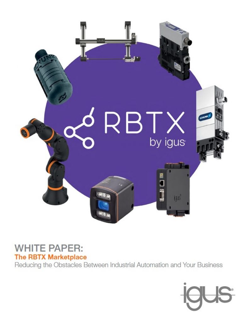 RBTX marketplace white paper cover with variety of relevant products