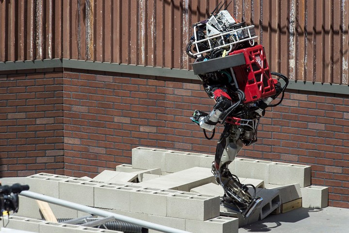 humanoid robot on a construction site