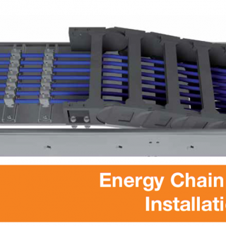 e-chain system with purple flex cables