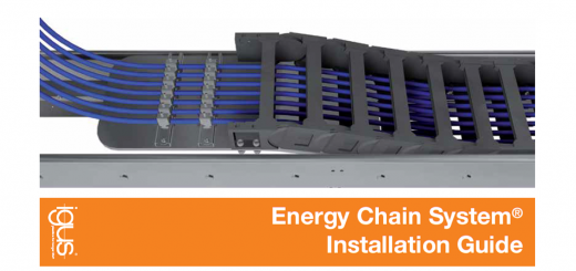 e-chain system with purple flex cables