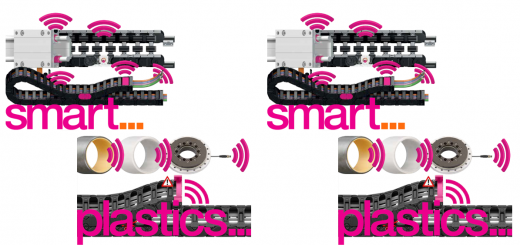 smart cable carriers and plastic bearings