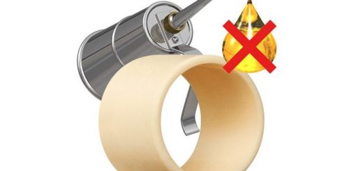 plastic bearing with a grease free indication