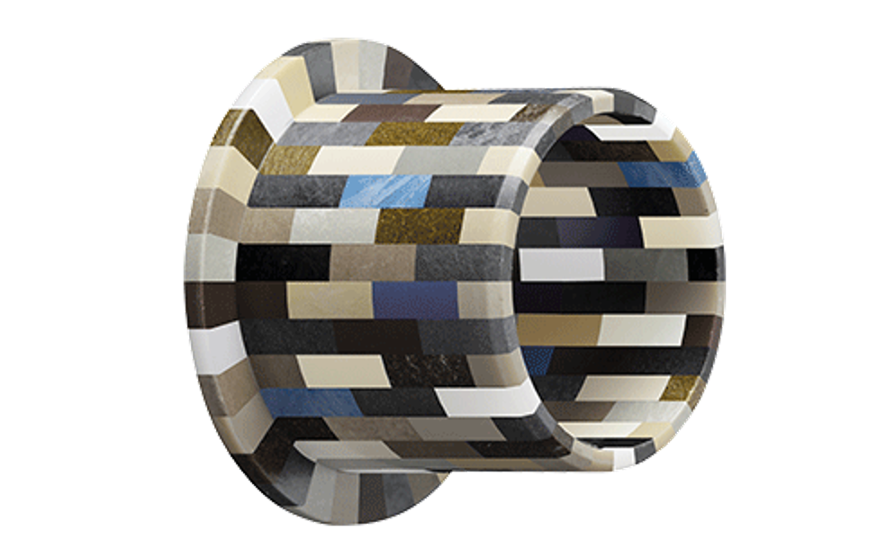 tribologically optimized plastic bushing with different materials