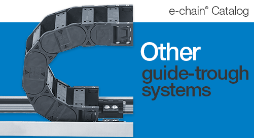 guide trough and cable carrier or energy chain