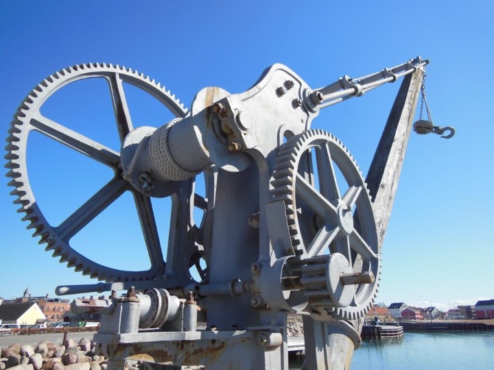 large metal gears for use in construction outdoors