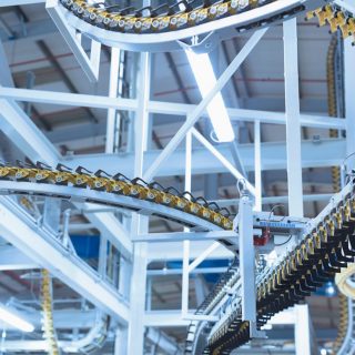 plastic ball bearings for overhead conveyor systems