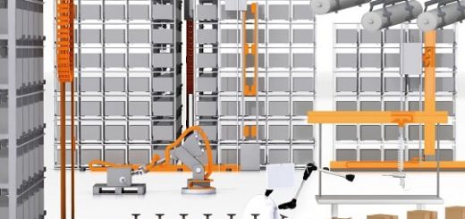 factory using automated material handling