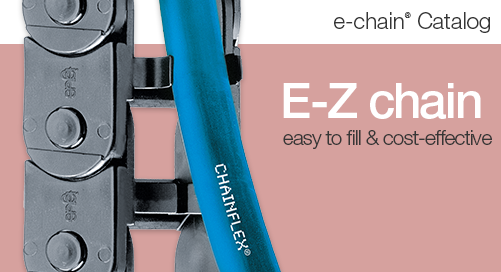 E-Z chain with cable inside of it with pink background