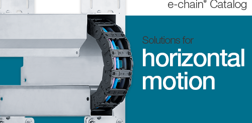 Cable carrier for horizontal motion, guidelok, on a green background