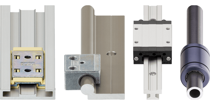 main linear bearings types including drylin N, W, T and R