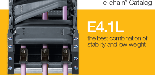 E4.1L cable carrier on background of yellow