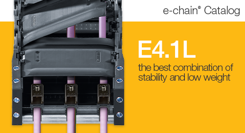E4.1L cable carrier on background of yellow