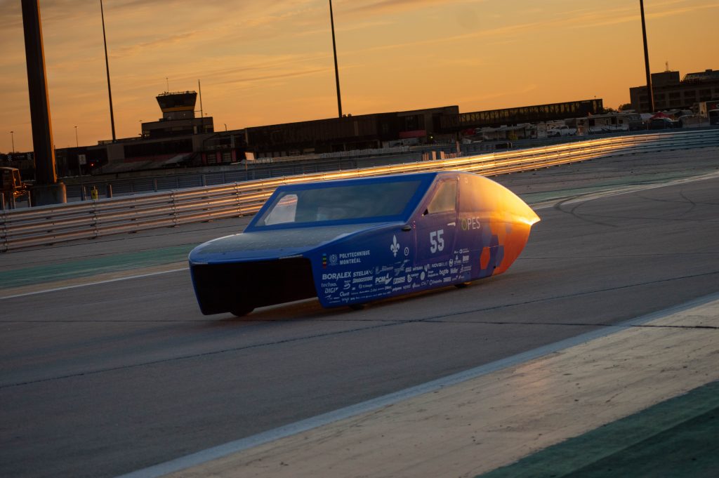 Esteban solar car in motion