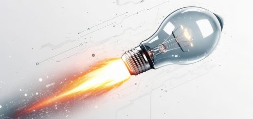 lightbulb moving fast as in metaphor for forward thinking