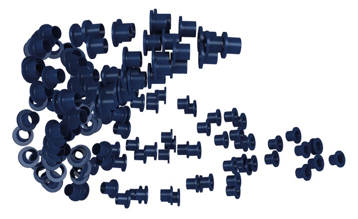 navy blue plastic bearings