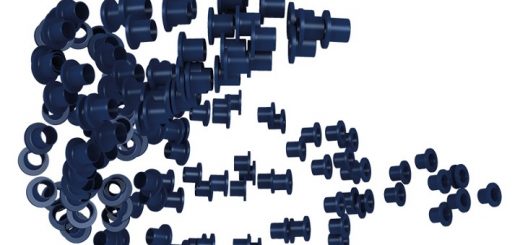 plastic bearings navy blue