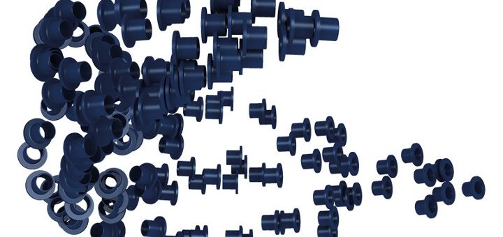 plastic bearings navy blue