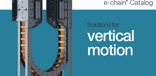 vertical motion cover image, with image of a cable carrier