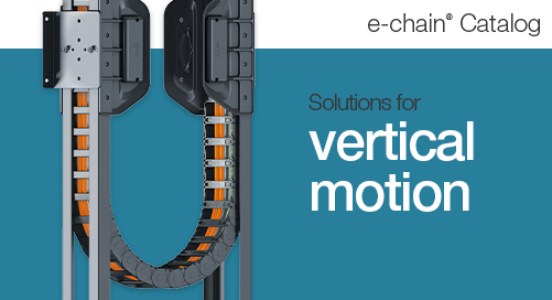 vertical motion cover image, with image of a cable carrier