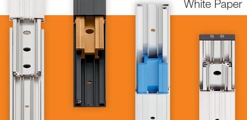 telescopic rails with various different colored rails