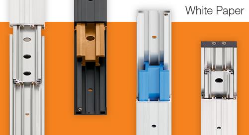 telescopic rails with various different colored rails