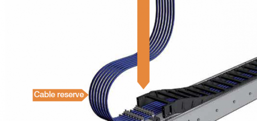 echain cable management system labeled