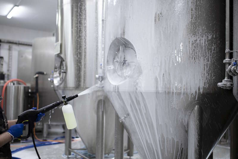 washdown in progress