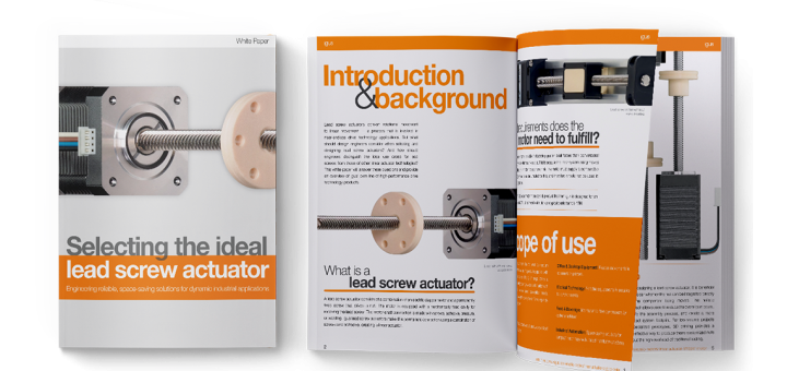 white paper with lead screw and actuator