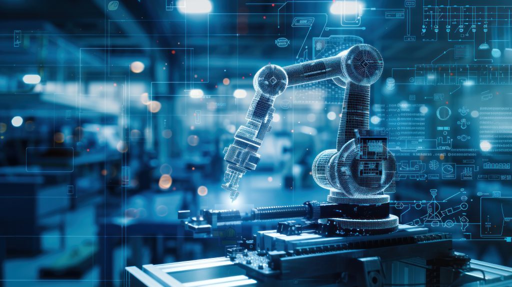 robot arm in factory