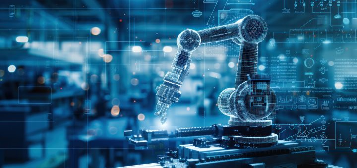 robot arm in factory