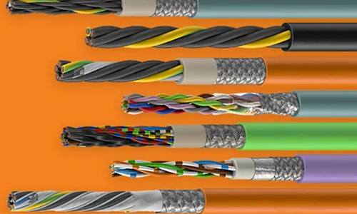 chainflex continuous-flex cables against orange backdrop