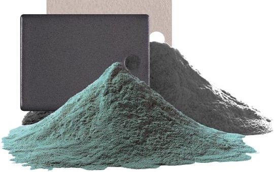 polymer powder coating and covered metal plates