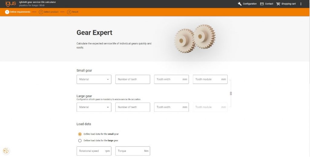 image of gear expert or gear configurator