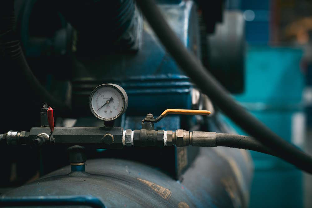 Close up Pressure gauge for measuring instruments for pressure control