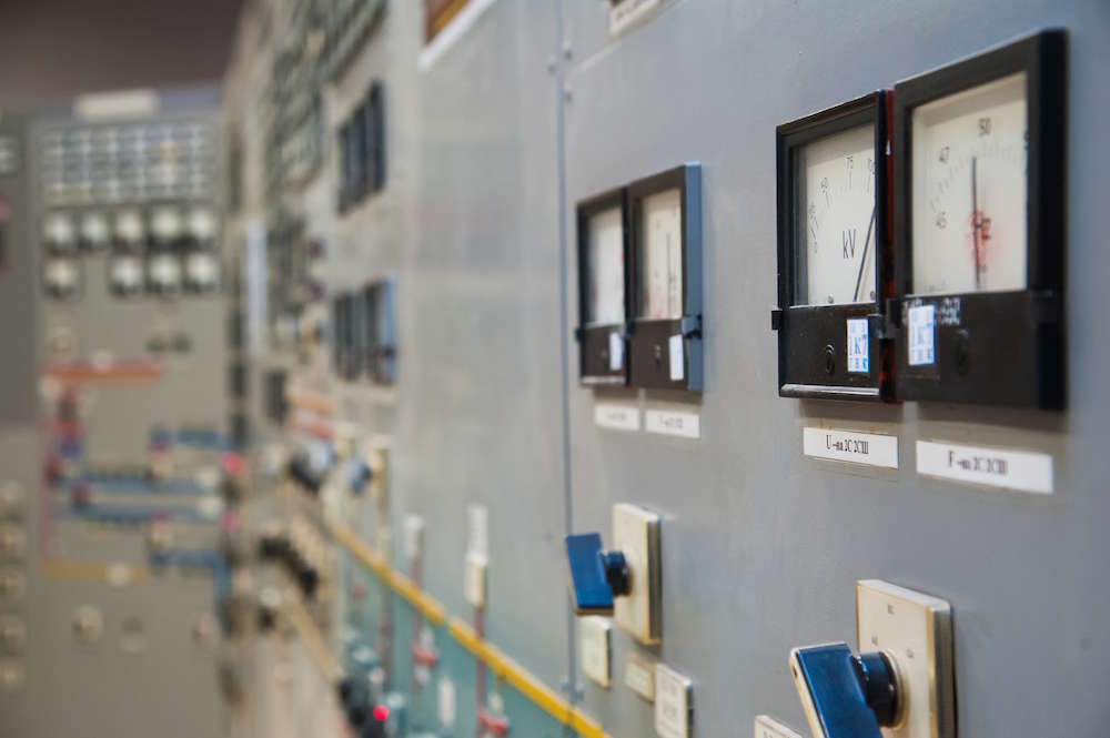 Modern thermal power plant interior
