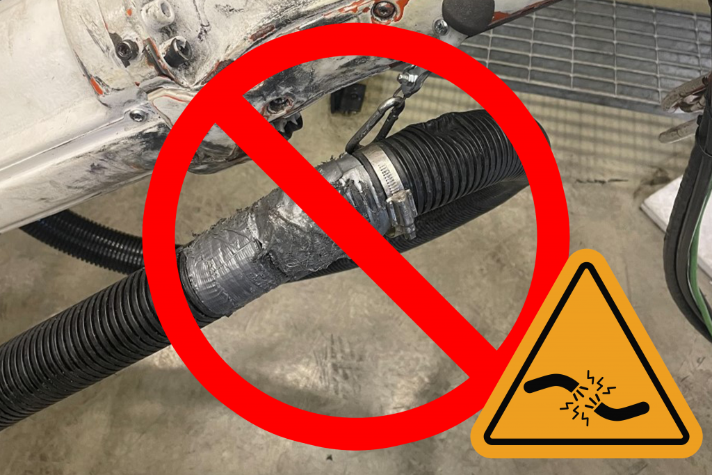 conduit with cross out symbol on top